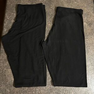 LTS  2 Pairs of Black Jersey Leggings